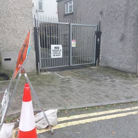 The obstacle had to be moved to allow the judge in