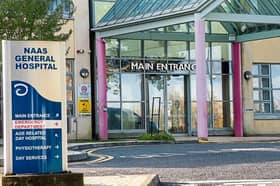 The woman was taken to Naas General Hospital (Pictured above)