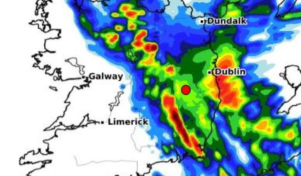 Weather Alert Isolated downpours and thunderstorms for Kildare and