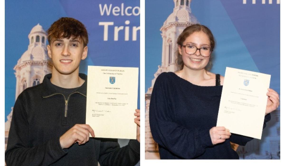 List of 29 Kildare students who won entrance awards from Trinity College Dublin