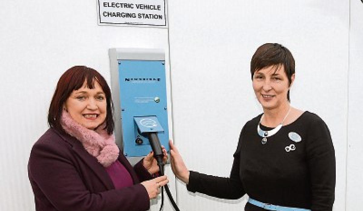 Electric car charge point arrives at Newbridge Silverware Kildare Live