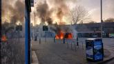 BREAKING: Kildare town centre is shut down as van bursts into flames at traffic lights