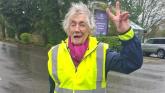 PICTURES: Portlaoise welcome for 91 year old peace protester walking across Ireland