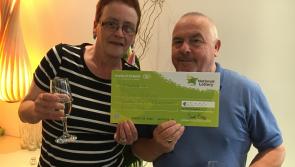 Naas couple celebrates €25,000 scratchcard win