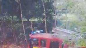 WATCH: Edenderry resident records fire raging just yards from her apartment window 