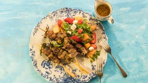 A TASTY RECIPE FOR ALL THOSE KILDARE COOKS: BBQ lamb skewers with rocket melon strawberry salad

 