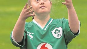 Jennifer Malone represents Kildare on Ireland's Rugby Ball