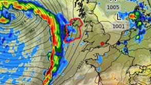 Weather chart showing nasty wind and rain hitting us in coming days 