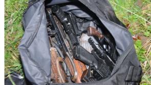 Firearms and ammunition seized in north Co Dublin yesterday
