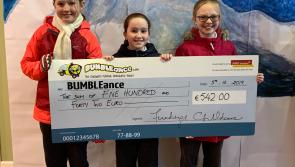 Three Kildare students raise €542 in aid of BUMBLEance.