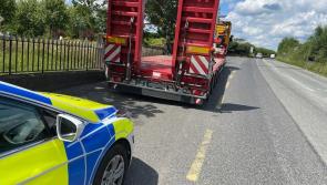 Heavy Goods Vehicle stopped by gardaí at Caragh, County Kildare
