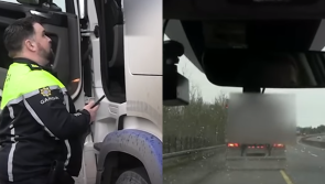 WATCH: 'You're going to cause an accident' - Gardaí fine truck driver caught using phone