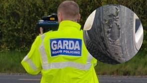 'Lucky they didn't get a blow out' - Kildare gardaí stop car with shredded tyre
