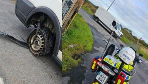 Gardaí stop van driver with blown out tyre, no tax, and no seatbelt on busy Irish road