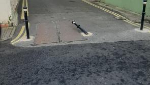 Controversial bollard damaged at town centre junction