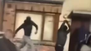 Shocking footage shows gang with axes and slash hooks storming Limerick home