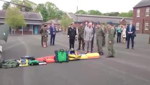 WATCH: Prince Charles inspects Irish army helicopter at Curragh during Kildare royal visit