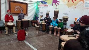 Kildare drumming circle bringing life to a wet day at the National Ploughing Championships