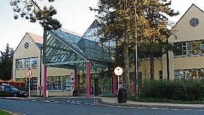 Trolley waits at Naas Hospital today