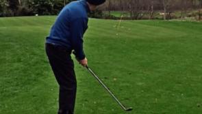 Stare at the target, glance at the ball