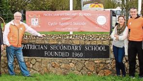 Newbridge school chosen to host Cycle Against Suicide