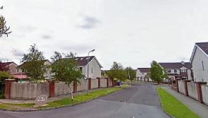 Tyres wrecked at the entrance of Kildare town estate