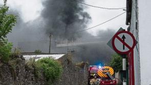 NAAS SHOPPING CENTRE FIRE: 'Builders Materials' were on fire