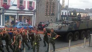 Army tank on the streets of Naas