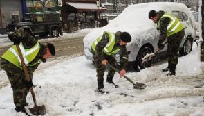 Clearing Naas Hospital compound among many roles for Kildare-based Defence Forces personnel during Storm Emma