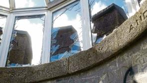 Vandals smash windows in Hill of Allen Tower 