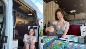 Ireland-loving artist’s three-week van trip becomes permanent life in ‘art studio on wheels’ touring nation’s west coast