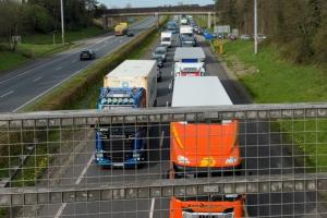 BREAKING: Traffic chaos on Kildare motorway as vehicles come to a halt