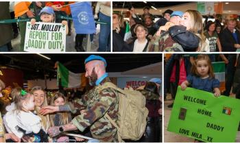 PICTURES: Joyful scenes at Dublin Airport as Irish peacekeepers fly home from Lebanon