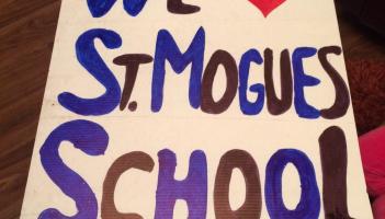 General Election: Protestors in Cavan confront Simon Coveney over plans to merge two schools