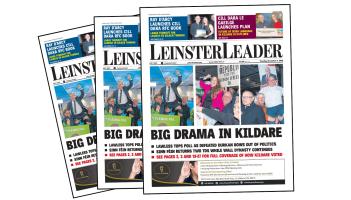 The front page of this week's LEINSTER LEADER  with our General Election Supplement 