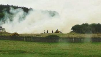 Emergency services at scene of Curragh fire
