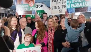 VIDEO: Rapturous cheers as Sinn Féin's Shónagh Ní Raghallaigh eis elected in Kildare South