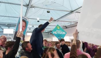 VIDEO: Celebrations as Martin Heydon elected top of the polls in Kildare South