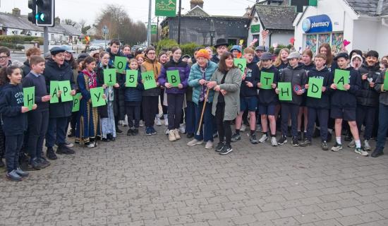 Mable Lyons' 105th birthday celebration in Kill Village, Kildare