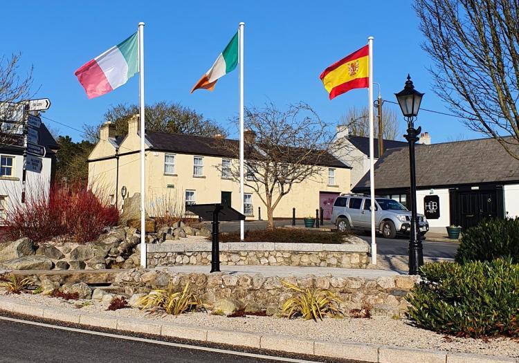 Kildare village shows solidarity with fellow Europeans and flags