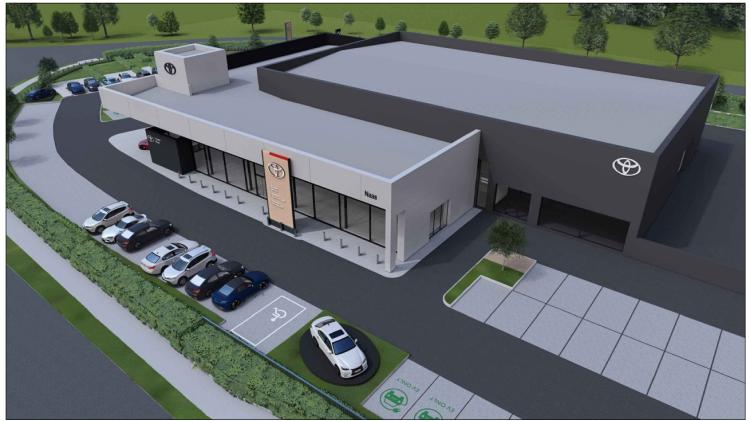 Plans have been submitted for a major &euro;5.8 million motor showroom and vehicle service complex at a site adjacent to the Bundle of Sticks Roundabout in Newhall, Naas.