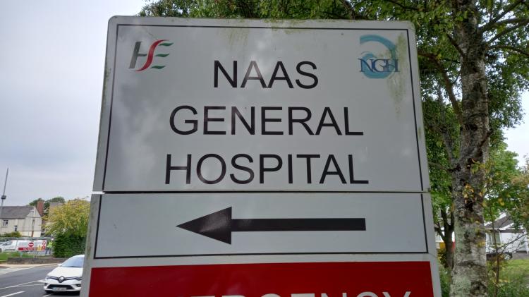Just a single patient on a trolley at Naas Hospital today