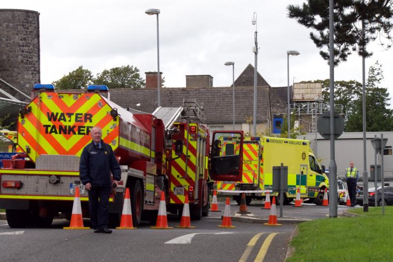 UPDATE:  One dead and one injured in ambulance fire at Naas Hospital