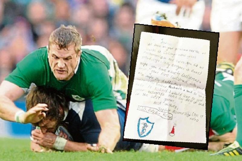 Rugby hero Heaslip praises young Naas GAA supporter for heartwarming "hometown" letter