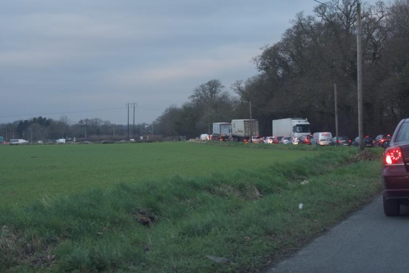 Traffic chaos in Naas due to bomb disposal at Newhall