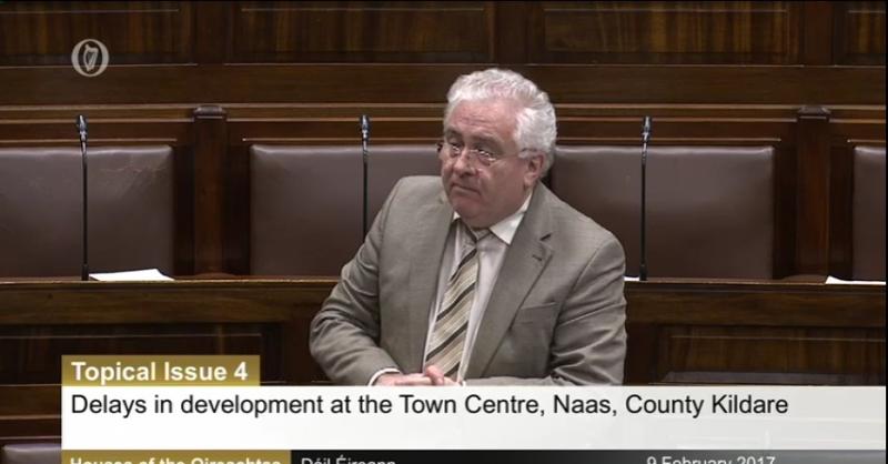 WATCH: Derelict Naas Shopping Centre and town trading crisis raised in Dáil