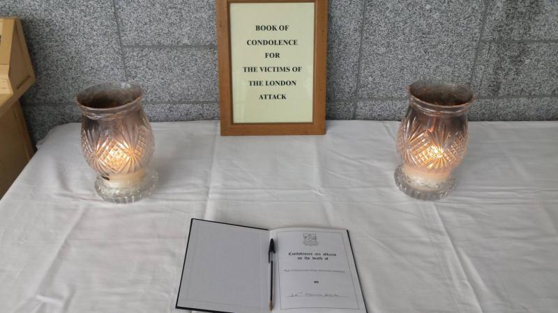 Kildare Book of Condolences for victims of London attack now open