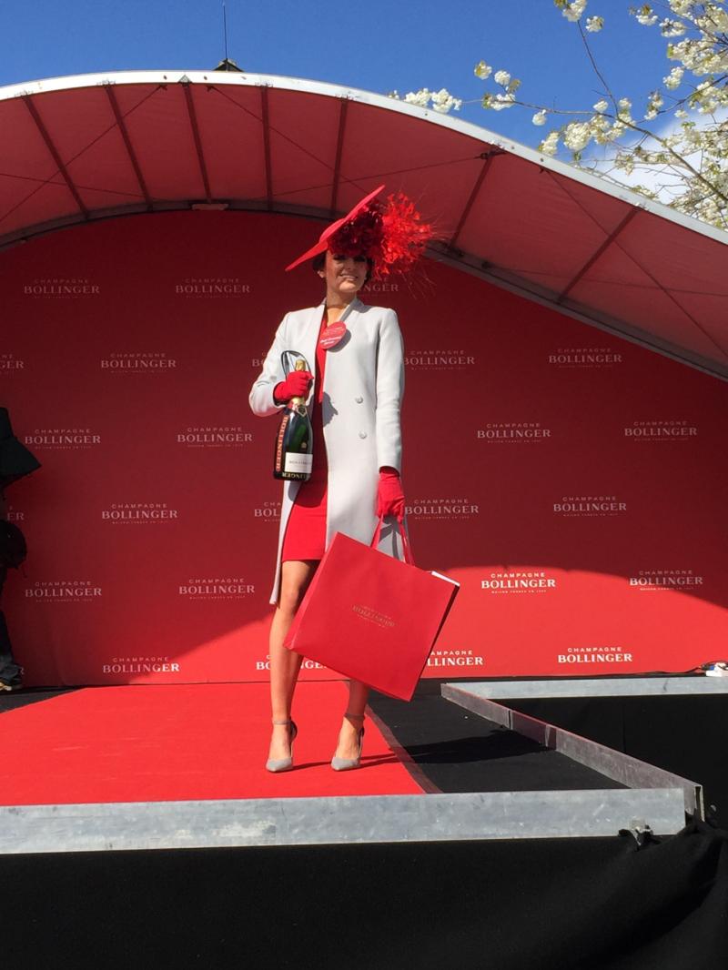 Kildare woman wins Bollinger Best Dressed Lady for day one at Punchestown