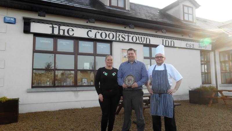 Best Chef and Bar Award to Crookstown Inn for three years in a row