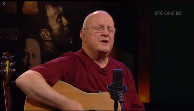 WATCH: Kildare legend Christy Moore performing on the Late Late Show tonight